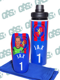 PLAYER BUNDLE Personalised Water Bottle, Shin Pads & Sleeves